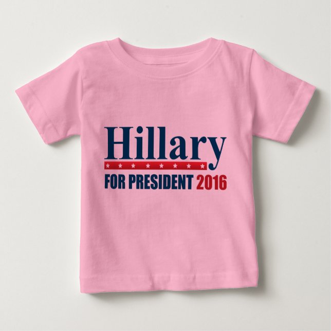 T-shirts Hillary Clinton Para Presidente (Frente)