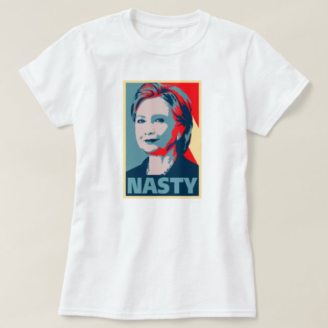 T-shirts Hillary Clinton uma mulher desagradável? Voto (Frente do Design)