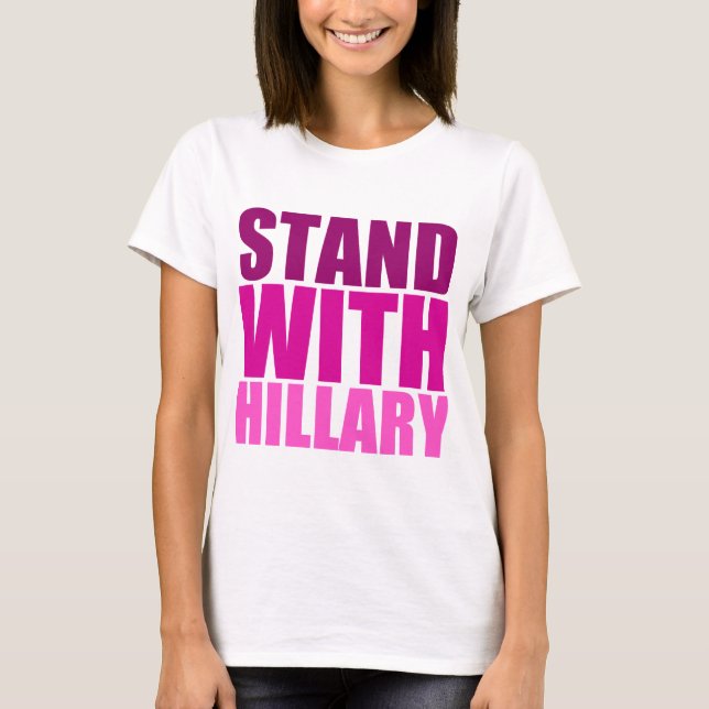 T-shirts Hillary rosa 2016 (Frente)