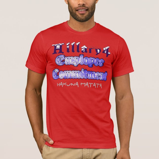 T-shirts Hillary USA presidente de voto Compromisso do func (Frente)