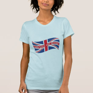 T-shirts Hino nacional do Reino Unido com Union Jack