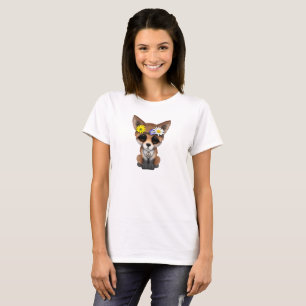 T-shirts Hippie bonito do Fox do bebê