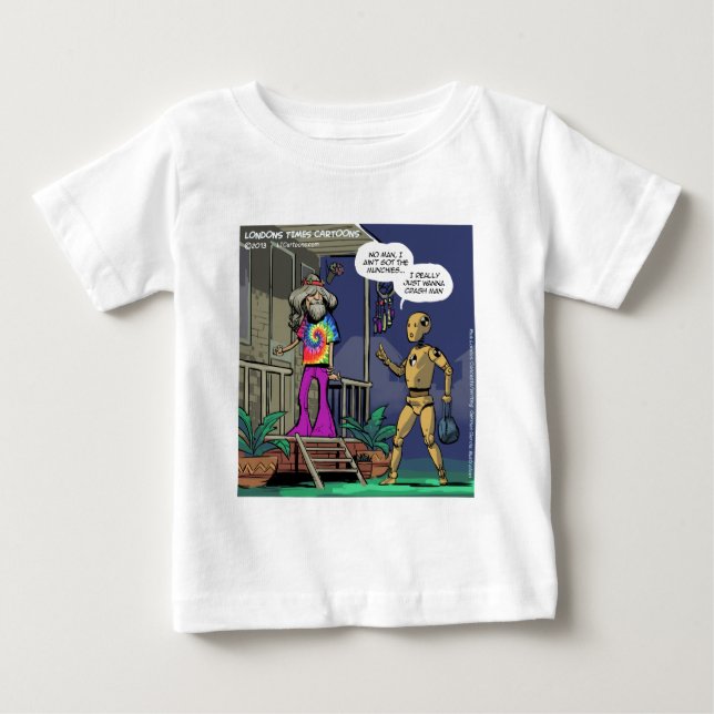 T-shirts Hippie do Teste de Colisão Engraçado (Frente)