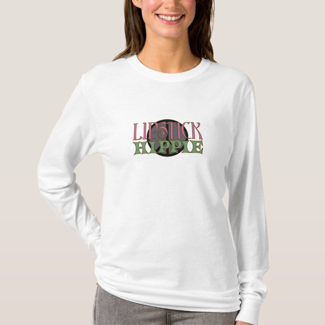 T-shirts Hippie Hoody do batom (Frente)