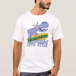 T-shirts Hippopotamus do surfista