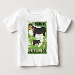 T-shirts Hippopotamus WPA do jardim zoológico de Brookfiel