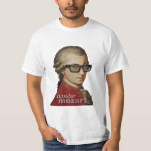 T-shirts Hipster feliz engraçado Mozart