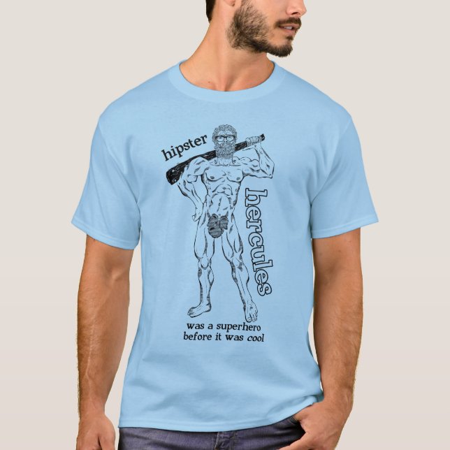 T-shirts Hipster Hercules (Frente)