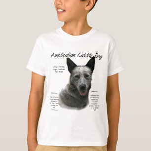 T-shirts História Azul Australiana do Cão; ACD Azul