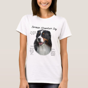 T-shirts História Do Cachorro Da Montanha Bernese; Tudo Sob