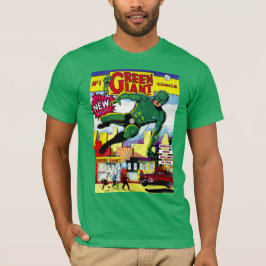 T-shirts História em quadrinhos gigante verde do vintage