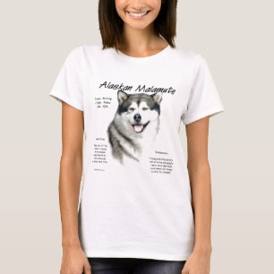 T-shirts História Malamute do Alaska, tudo sobre Malamutes