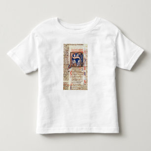 T-shirts Historiated rubrica "S" que descreve o papa