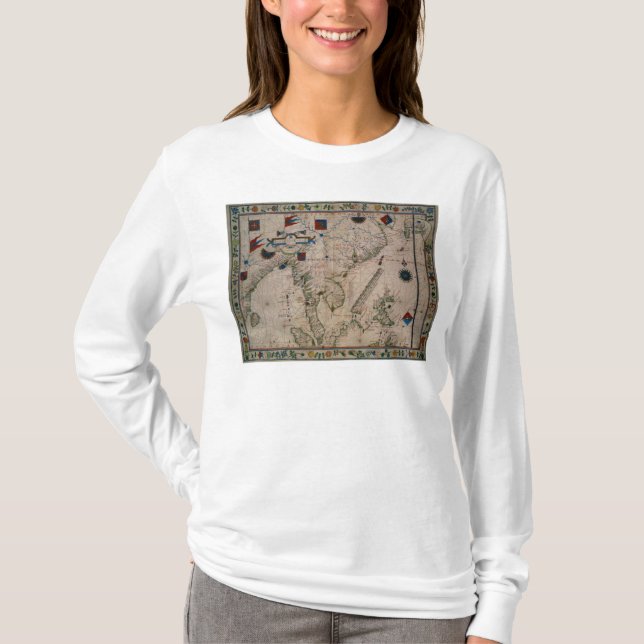 T-shirts HM 41 o Extremo Oriente, de um atlas portolan (Frente)