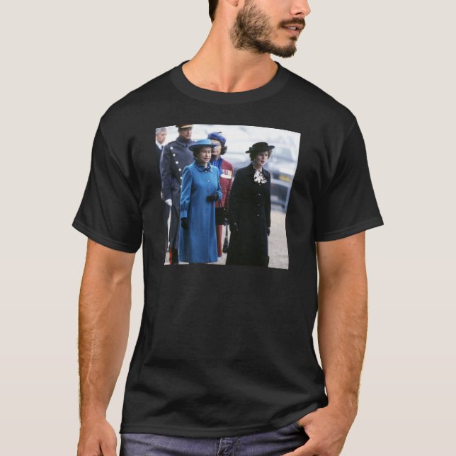 T-shirts HM Queen Elizabeth II-Margaret Thatcher (Frente)