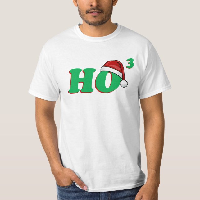 T-shirts Ho (cubados) T engraçado do Natal 3 (Frente)