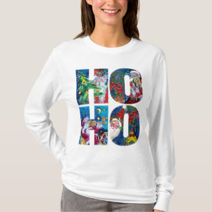 T-SHIRTS HO HO HO NOITE DE NATAL MUSICAL DO PAPAI NOEL