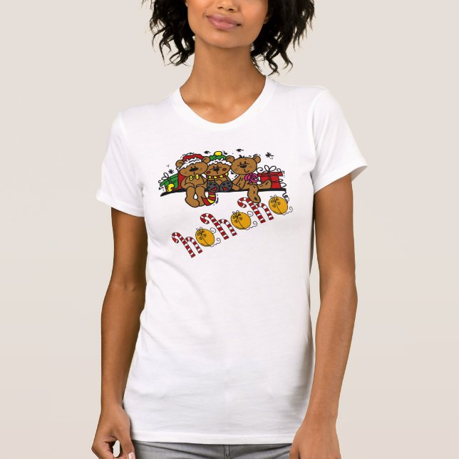 T-shirts Ho Ho Ho Teddy Bears (Frente)