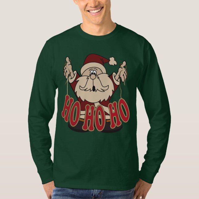 T-shirts Ho Ho Papai Noel | Natal (Frente)