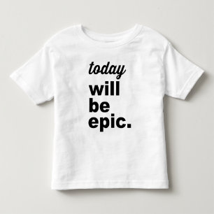 T-shirts Hoje será TShirt moderno épico da criança
