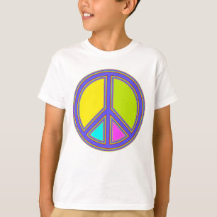 T-shirts holiES - sinal colorido PEACE + suas ideias