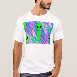 T-shirts holograma de alienígena