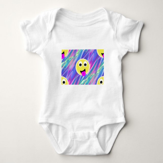 T-shirts holograma de emoji (Frente)