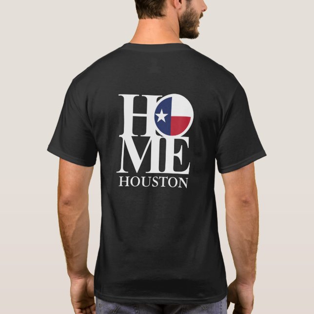T-shirts Home Houston Texas Black Tee (Verso)