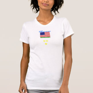 T-shirts homegirl americano + bandeira dos E.U.