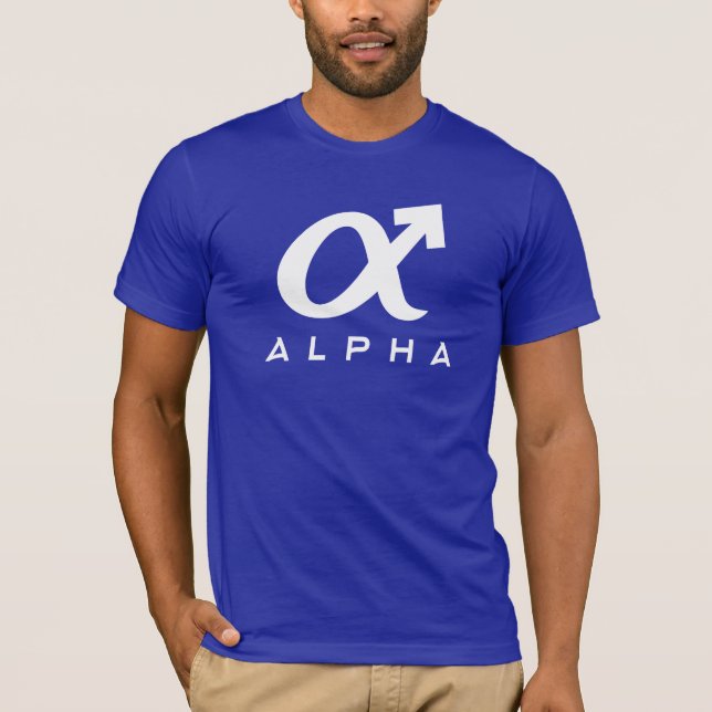 T-shirts Homem alfa (Frente)
