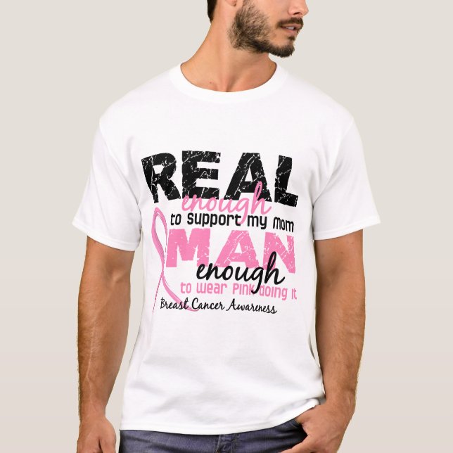 T-shirts Homem real bastante bastante cancro da mama da (Frente)