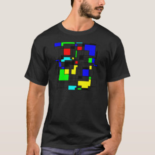 T-shirts Homenagem Aleatória aos quadrados a Mondrian