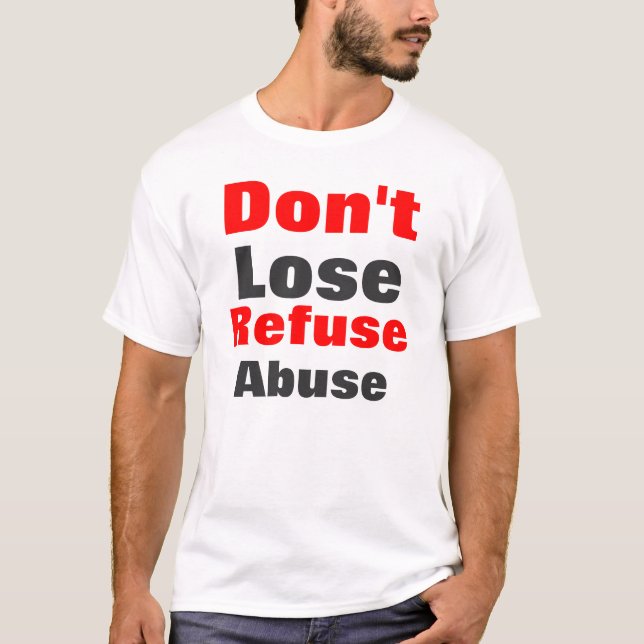 T-shirts Homens antiabuso (Frente)