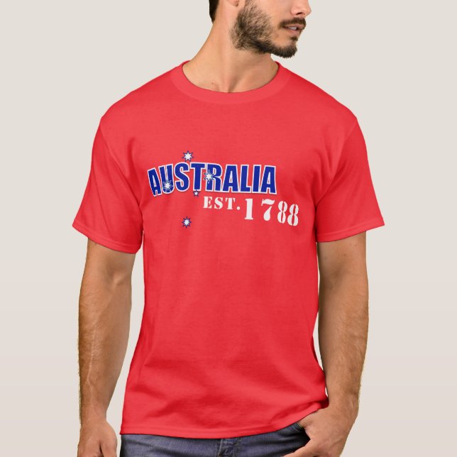 T-shirts Homens Austrália, Est. 1788 (Frente)