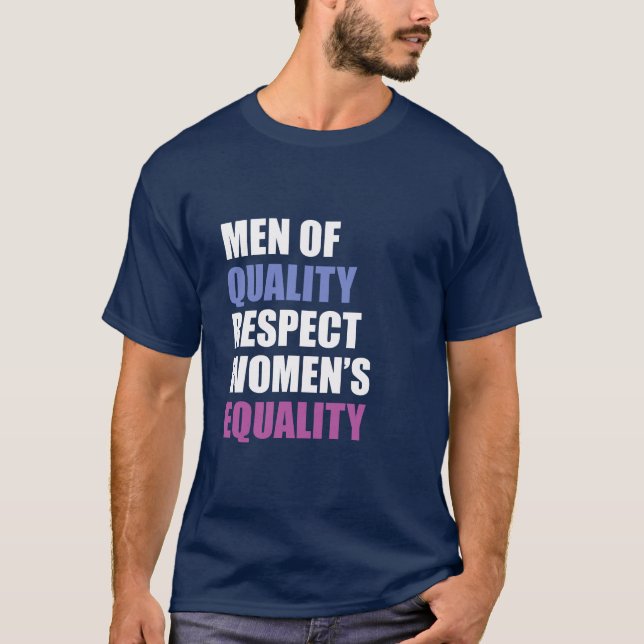 T-shirts "Homens da igualdade das mulheres do respeito da (Frente)