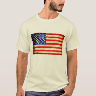 T-shirts Homens do tshirt da bandeira americana