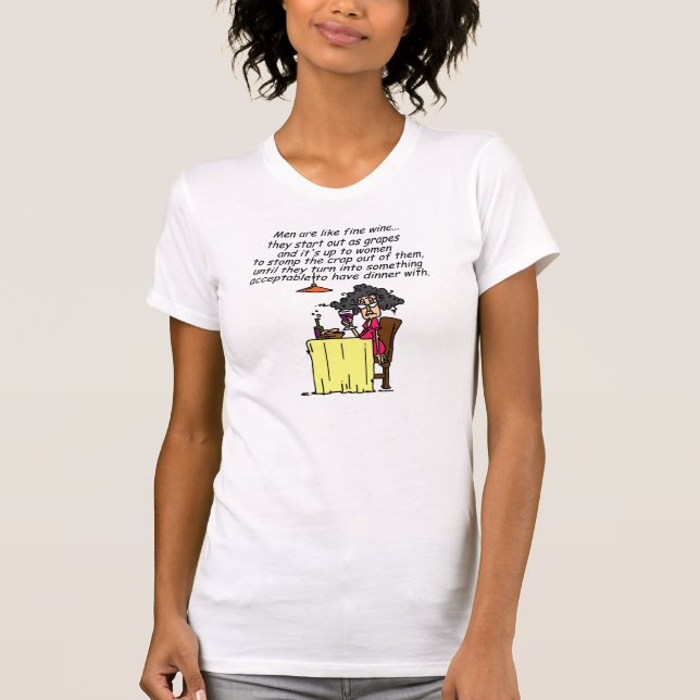 T-shirts Homens e Inglês Humor do Vinho (Frente)