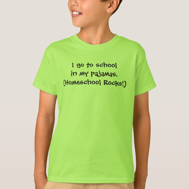 T-shirts Homeschool nos pijamas (Frente)