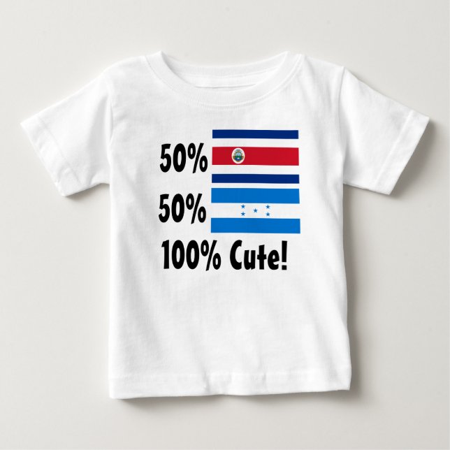 T-shirts Honduran 100% de Rican 50% da costela de 50% (Frente)