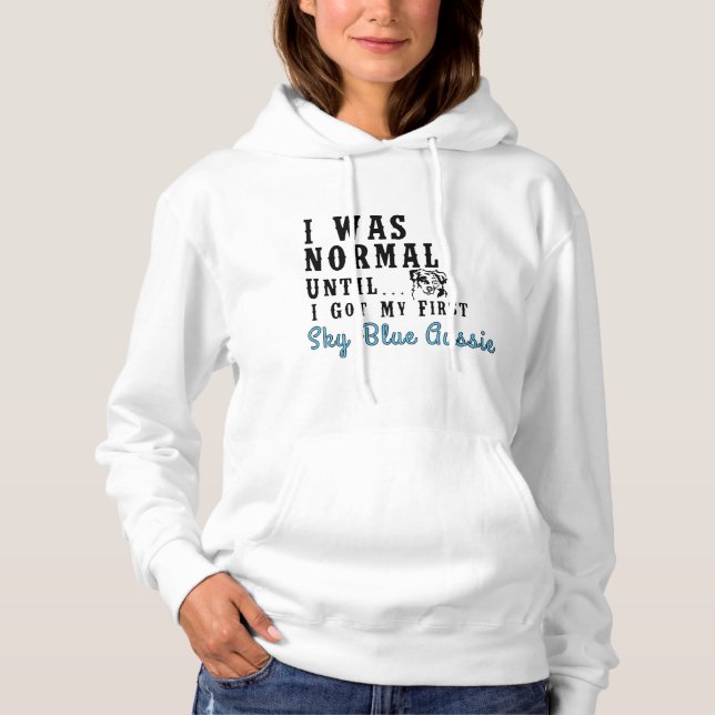 T-shirts Hoodie australiano dos azul-céu - 2016 - rotulação (Frente)