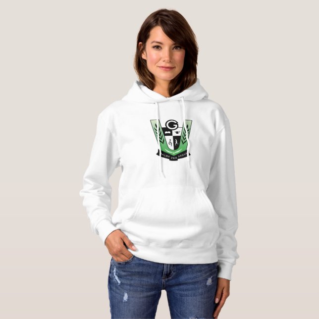 T-shirts Hoodie das senhoras da crista de Graydon (Frente Completa)