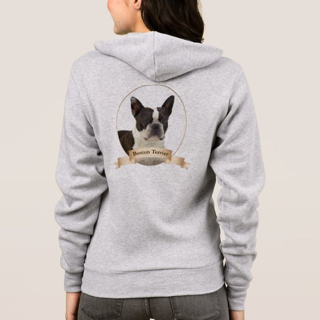 T-shirts Hoodie de Boston Terrier (Verso)
