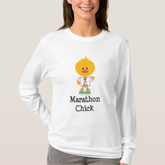 T-shirts Hoodie do amor 26,2 da paz do pintinho da maratona