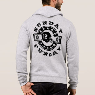 T-shirts Hoodie do Cheio-Fecho de correr do domingo Funday