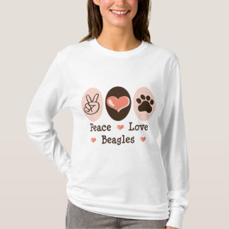 T-shirts Hoodie dos lebreiros do amor da paz