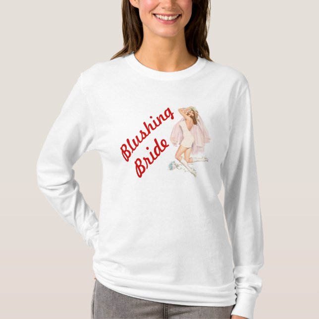 T-shirts Hoodie Noiva Blushing (Frente)