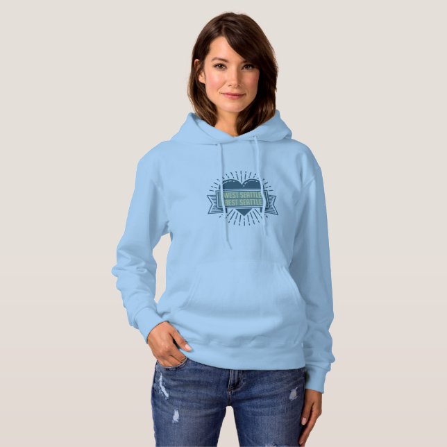 T-shirts Hoodie ocidental de Seattle (Frente Completa)