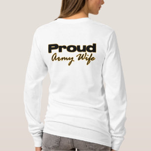 T-shirts Hoodie orgulhoso da esposa do exército