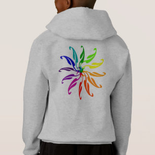 T-shirts Hoodie - Roda colorida com nome