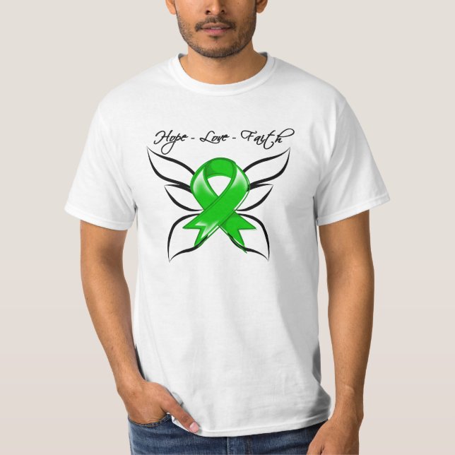 T-shirts Hope Love Faith Butterfly - Cerebral Palsy (Frente)